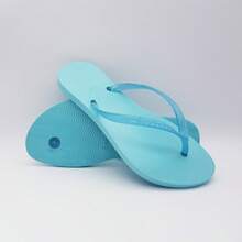 Kit Of 2 Pairs Of Women's Slim Flip-Flops, Flat Sandals, Lilac Green, Comfortable, Lightweight, Soft, Original F02 - Tím nhạt/Xanh lá cây - Xem 6