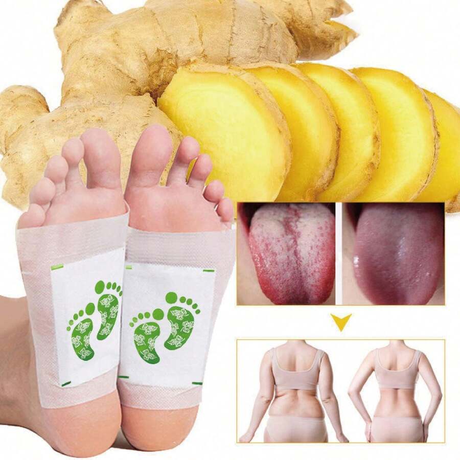 50pcs Deep Cleansing Herbal Foot Masks, With Ginger Oil And Bamboo Charcoal, Natural Ingredients, Caring For Foot Health