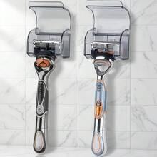 2PCS Soporte de pared para rasuradora autoadhesivo e impermeable, puede sostener rasuradora, bola de baño, toalla y cepillo de dientes, adecuado para almacenamiento en baño y viajes - Multicolor - Ver 4
