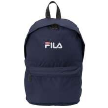 FILA حقائب ظهر للجنسين للمدرسة والاستخدام اليومي، حقيبة ظهر فورموسا سكول تو، 100% بوليستر، إغلاق بسحاب، جيب أمامي، شعار مطبوع، تصميم سادة - أزرق بحري - مشاهدة 1