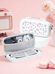 1pc Minimalist Elegant Gentle Style Pink Floral Pattern Switch2 (2025)/Switch NS/Switch OLED Compatible Game Console Accessory Set, Game Console Protective Case/Storage Bag/Dock Shell, TPU Soft Shell, Beautiful And Practical, Portable Stand, Portable Travel, Anti-Drop Anti-Scratch, Anti-Fouling, Fashion Romantic Gift - Multicolor - View 15