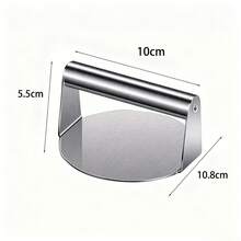 1pc/2pcs Stainless Steel Burger Maker - Non-Stick, Easy To Clean And Durable Kitchen Meat Press. Sturdy Rust-Resistant Stainless Steel Round Burger Mold, Suitable For Burgers, Mini Sliders And Various Meat Patties. Say Goodbye To Loose Meat Patties; A Great Practical Gift For BBQ And Food Lovers. - Silver - View 11