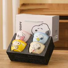 Snoopy Collaboration Rice Bowl Set, Tableware, Porridge Bowl, Cartoon Face Bowl, Breakfast Bowl, Ceramic Bowl, Household, Minimalist Design, Instant Noodle - Multicolor - View 12