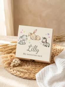 1 buah Kotak Kenangan Bayi Kustom, Kotak Kenang-kenangan Kayu Personalisasi untuk Momen Penting, Hadiah untuk Bayi Baru Lahir, Hadiah untuk Acara Baby Shower/Pembaptisan, Kotak Kenang-kenangan Gigi & Rambut, Dekorasi Kamar Bayi - MultiWarna - View 22