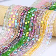 20/30顆 6mm彩色高級方形水晶玻璃珠，手工手鍊、項鍊、耳環、珠寶製作配件 - 方塊玻璃珠 - 查看 11