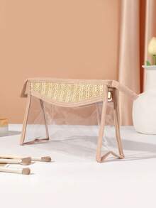 New Cross-Border Women's Handheld Cosmetic Organizer Bag Transparent Toiletry Storage Bag - Beige - View 9