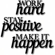 - Juego de arte motivacional para pared, diseo de inchTrabaja duro, mantente positivo, hazlo suceder inch, inspirador para el hogar, oficina, recmara, aula - Redacción inspiradora - Ver 1