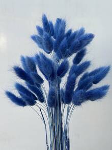 30-240支 44cm 人造兔尾草，家居裝飾人造兔尾草莖，適用於波希米亞風格花藝布置、DIY手工藝、居家廚房與婚禮裝飾、聖誕裝飾、感恩節裝飾、DIY花環裝飾 - 深寶藍色兔尾草 - 查看 7