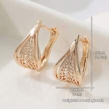 Vintage Hollow Water Drop Earrings, Elegant And Graceful, Perfect Gift For Holidays - Gold - View 2