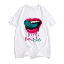 Falling In Reverse T-Shirts, Rock Band Graphic Print T-Shirt, Hip Hop Style, Men's Cotton Summer T-Shirts - MultiWarna - View 1