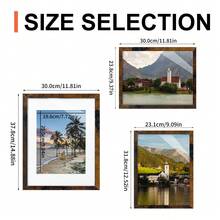 1pc Rustic Style Vintage White/Embroidered Brown Lightweight Picture Frame, American Wall Decor. Retro Poster, Photo, Artwork Framing Frame. Available In 8.5x11/A4/11x14(8x10) Inches (Picture For Reference Only, Randomly Gifted Photo Paper Included) - 1PC - View 4