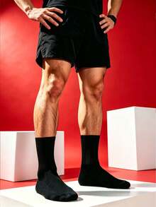 1/5/10/20 Pares de Meias de Cano Médio para Casal, Meias Casuais para Uso Diário em Casa, Meias Esportivas, Meias para Corrida - Multicolorido - Visão 2