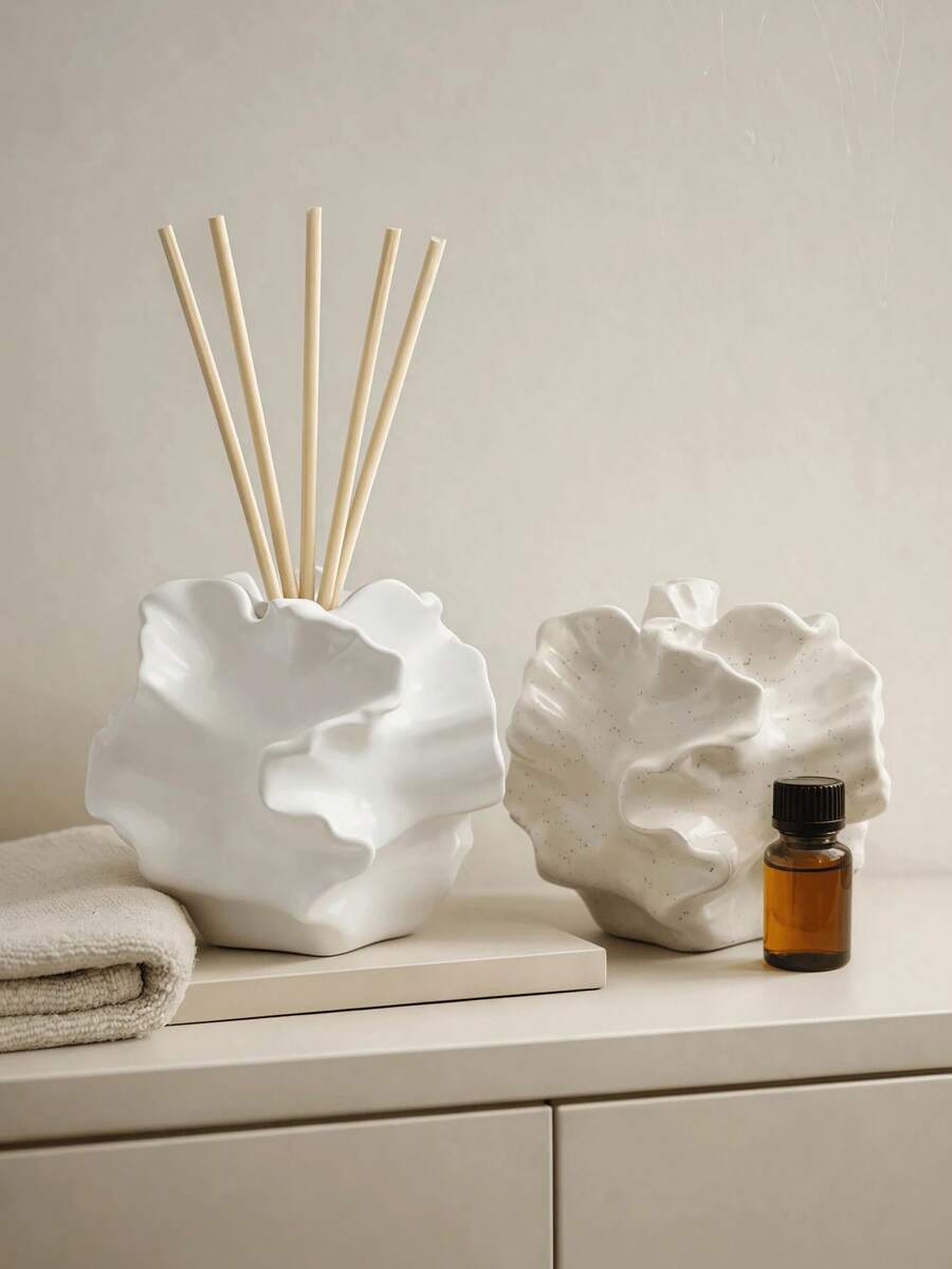 1 pieza Difusor de fragancia de arte moderno, se puede usar como difusor o contenedor de piedra de fragancia, múltiples opciones de color, regalo de decoración de fragancia para el hogar creativo - Multicolor1 - Ver 1