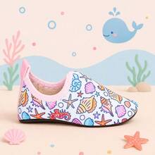 Sapatilha Aquática Infantil Bebê Menina Neoprene Calçado Para Piscina E Praia Antiderrapante Macio Fundo Do Mar - Rosa chiclete - Visão 4