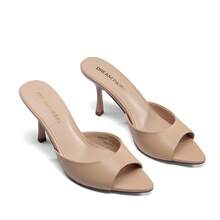 Women Pointed Peep Toe High Heel Sandals Fashion Stiletto Slip On Summer Sandals For Travel Party Prom Wearing - 杏色 - 查看 10