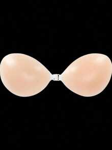 1pc Silicone Invisible Backless Push-Up Bra, Strapless Adhesive Bra, Suitable For Wedding Dress, Off-Shoulder Outfit And Various Special Occasions - Multicolor - View 6