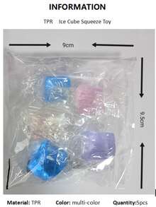 Brinquedo Apertável de Cubo de Gelo/Presente Macio de Cubo de Gelo, Aperto para Alívio de Estresse para Halloween, Presentes de Natal/Geleia de Alívio de Estresse/Brinquedo Apertável de Coração Mudando de Cor Maltose - multicolorido - Visão 5