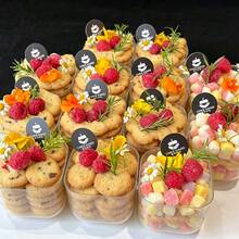 1-50pcs Square Transparent Mousse Cups Candy Boxes, Suitable For Birthday Wedding Holiday Party Dessert Fruit Pudding Jelly Ice Cream Baking Containers, Party Supplies, Event Catering, Square Containers, Modern Tableware, Lightweight Cups, Cake Containers (Reusable) - Multicolor - View 2