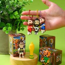 FIFA FIFA 2026 World Cup Trophy Keychain, Football Fan Commemorative Pendant, Creative Metal Keychain Decoration. Made Of High-Quality Alloy Material, Thick Texture, Realistic Shape, Exquisite Craftsmanship, Durable And Fade-Resistant. Unique Design, Secure Attachment, Can Be Hung On Keys, Bags And Backpacks. Suitable For Football Fans' Daily Use And Collection, Also A Beautiful Small Gift For Classmates, Friends And Football Enthusiasts. - Multicolor - View 8