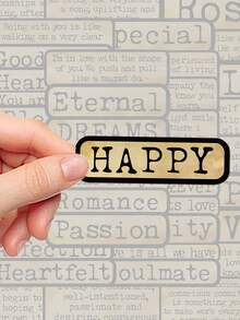 50pcs Retro-Style Text Stickers: Perfect For Decorating Notebooks, Envelopes, Flasks And Planners. These Self-Adhesive Decals Are Incredibly Stylish And Ideal For Winter And The New Year. - Multicolor - View 4