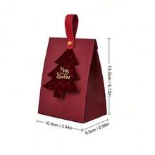 10pcs Merry Christmas Gift Bags, Red Christmas Tree Handheld Gift Bags, Holiday Candy & Snack Bags, Suitable For Christmas Party Gifts, Decoration And Packaging - Christmas Paper Boxes - View 4