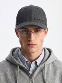 Calvin Klein Linen Men Baseball Cap Black - 灰色的 - 查看 1