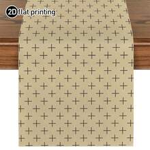 1pc Bohemian Style Minimalist Striped Table Runner, Microwave Dust Cover, Protective Cover, Rectangular Tablecloth, Washable, Suitable For Home Dinner, Coffee Table, Kitchen And Dining Room Decor, Table Decor Party And Scene Decoration, Home Decor, Outdoor Patio Table Runner Decor, Entryway Decor, Fireplace Cover - Multicolor - View 12