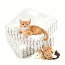 6 Pcs Spliceable Blanket Bed, Wool Cage Pad, Small Animal Waterproof Sleeping Pad Set Suitable For Rabbits, Hamsters, Cats, Dogs, Guinea Pigs, Pads, Guinea Pigs - View 17