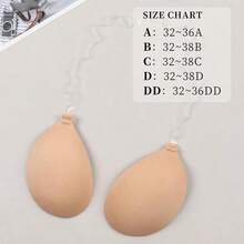 1pc Seamless Supportive Camisole Bra, Backless Strapless Sticky Bra Invisible Suitable For Camisole And Backless Dresses, For Women And Brides, Round Padded Invisible Bra Seamless Padded Lift Bra Accessory, Women's Lingerie Bra Accessory - Multicolor - View 3