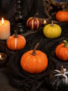 Realistic Pumpkin Autumn Decoration Set, Suitable For Halloween Party Decor, Thanksgiving Table Decoration, Autumn Gift Box Embellishment, Cashier Counter Display, Wooden Tray Arrangement, Wreath Handmade DIY, Candy Bag Filling And Home Holiday Atmosphere Decoration, Compact Design, Rich Colors. Suitable For Multiple Scenes And Repeated Use. - Halloween Decorative Pumpkin Set - View 5