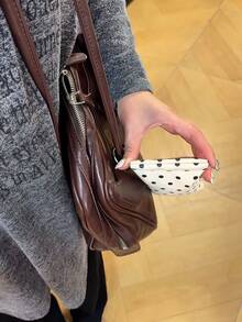 Portable Polka Dot Auto-Closing Glasses Case With Cloth Bag And Clip Hanging Storage Bag, Fashion Protective Glasses/Glasses Pouch, Auto-Closing Storage Box (1pc) - Multicolor - View 5