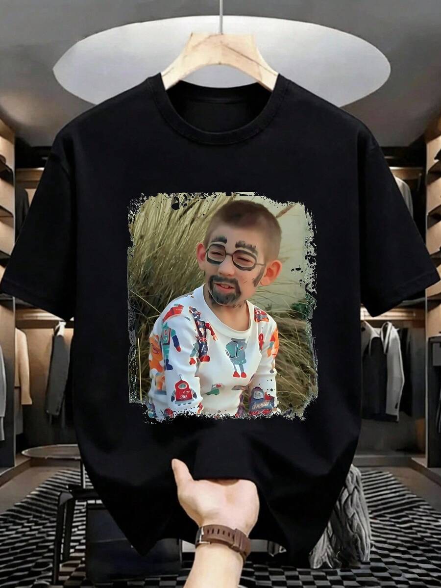 % Cotton The Coolest Grandpa Funny T-Shirt Best Mexican Dad Graphic T-Shirt Crew Neck Casual Short Sleeve Classic Style HCAL O0YT - 藍白色 - 查看 1