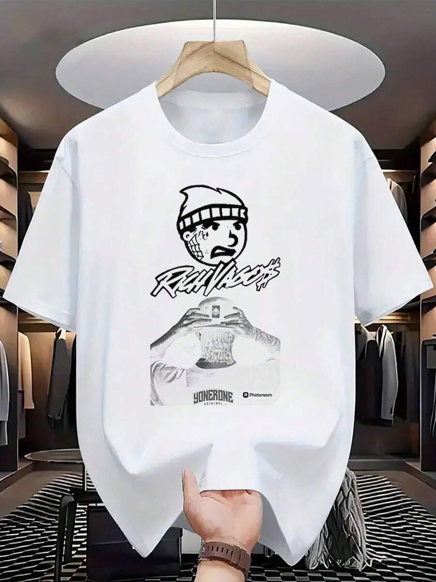 godón de alta calidad cuello redondo corte básico holgado hombres y mujeres transpirable versátil lavable a máquina cómoda talla S ~ 3XL diaria casual deportes imprescindible para el verano. - Blanco - Ver 1