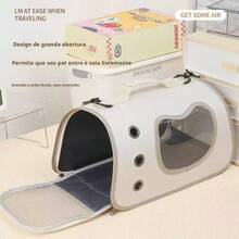 Pet Carrier With Window For Cats And Small Dogs, Breathable, Wide Handles, Ideal For Walks - Apricot - View 4