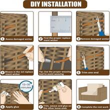Plastic Rattan Repair Kit - 120 Feet Of Rattan Furniture Repair Material For Patio Rattan Furniture Restoration - White - View 4