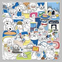 50pcs Cute Cartoon Adorable Dog Home Stickers, Hand-Drawn Playful Dog Graffiti Sticker Pack, Motocross Stickers, Waterproof Vinyl Stickers, Bulk Pack, Suitable For Water Bottles, Skateboards, Suitcases, Laptops, Car Bumpers, Theme Party Supplies - F - View 8