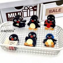 3pcs/1pc Cute Penguin Acrylic Memo Clip, Adorable Practical Stationery, Suitable For Daily Storage (Random Style) - Multicolor - View 5