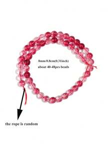 6 8 10mm Natural Stone Red Phantom Quartz Round Loose Spacer Beads For Jewelry DIY Bracelet Necklace Making Accessories - Multicolor - View 9