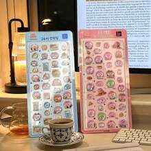 Japanese & Korean Style 3D Embossed Character Sticker Book Toy Crystal Stickers, Bang Bang Abstract Crazy Couple Representing My Mental State Pink Pig Pattern, Suitable For Students, Children, Boys, Girls, Adults, For Sticker Exchange, Collection, Stationery, Planner DIY, DIY Phone Case And Notebook Decoration - Multicolor - View 3