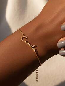 Gelang Topi Wisuda dengan Nama yang Dipersonalisasi, Gelang Wanita, Perhiasan Wisuda Stainless Steel Ukir Kustom, Hadiah Wisuda Minimalis dari Stainless Steel untuknya - MultiWarna - View 5