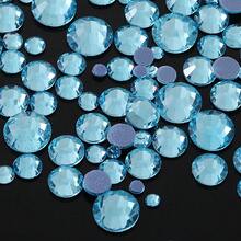 YONGNING SS6-30 800顆混尺寸水晶熱燙透明玻璃水鑽 平底裝飾 DIY 3D 水鑽貼花，適用於鞋子、衣物、帽子及其他日常用品 - 混大小 - 查看 24