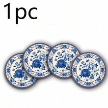 Multi-Size Available, Chinese Blue And White Peony Round Placemats In 2 Patterns. Wrinkle-Resistant, Machine Washable. Vintage Oriental Style Fit Daily Dinners, Tea Parties And Premium Gifts. - Multicolor - View 16
