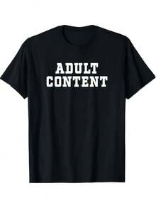 Men's Fun T-Shirt With Humorous Prints, Machine Washable, Suitable For Everyday Wear, Breathable, And Stylish Design - 黑色 - 查看 1