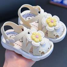 Vicvait Middle Child Summer Indoor Kids Beach Shoes Baby Closed-Toe Shoes - White - View 3
