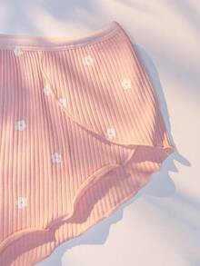 Aesletic Women's Home Panties & Sleepwear, Side Slit Ruffle Hem Comfortable Sexy Underwear, Suitable For Home And Sleep - Pink - View 7