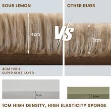 Sour Lemon Large Size Fluffy Rugs, Non-Slip Soft Shaggy Floor Carpet Mats & Rugs For Room Decor, Washable Nonslip Modern Area Rug, Modernstyle Antislip Decorative Carpets For Home Livingroom Bedroom Nursery, Big Rug, Large Rug, Home Decor - Tie-dye Coffee - View 3