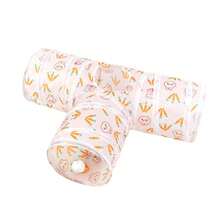 Foldable Pet T-Shaped Tunnel, Crawl-Through Hideout Interactive Toy - A - View 8