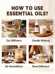 1pc/6PCS 10ml Essential Oil, Sweet Fragrance, Enhance Elegant Elegant, Essential Oil, Sweet Scent, Long-Lasting Aroma, Suitable For Humidifier/Diffuser, Candle Making, Holiday Gift, Reed Diffuser - one-size - View 10