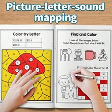 兒童字母閱讀遊戲書，起始音與字母書寫練習，適用於早期發音學習與幼兒園技能 - 字母 - 查看 6
