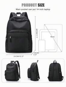 Laptop Backpack For Women Men, Casual Daypack With Multiple Pockets, Lightweight Waterproof School College Computer Bag Fits 15.6 Inch Laptop - Multicolor - View 4
